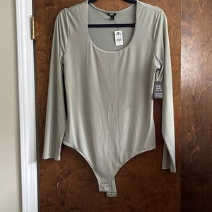 Express Body Contour Silky Scoop Neck Thong Bodysuit (New with Tags!)